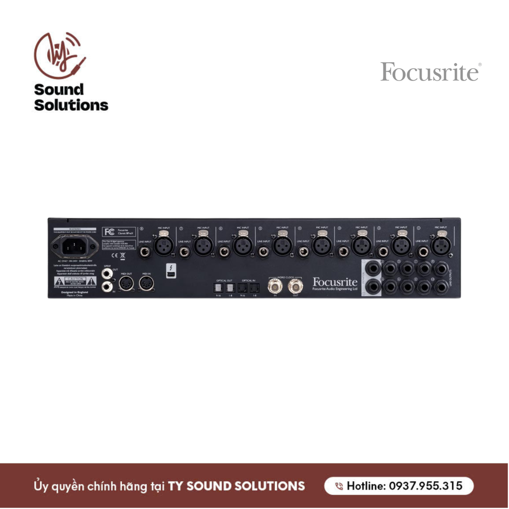 SOUNDCARDS CHÍNH HÃNG - FOCUSRITE CLAREETT 8PREX