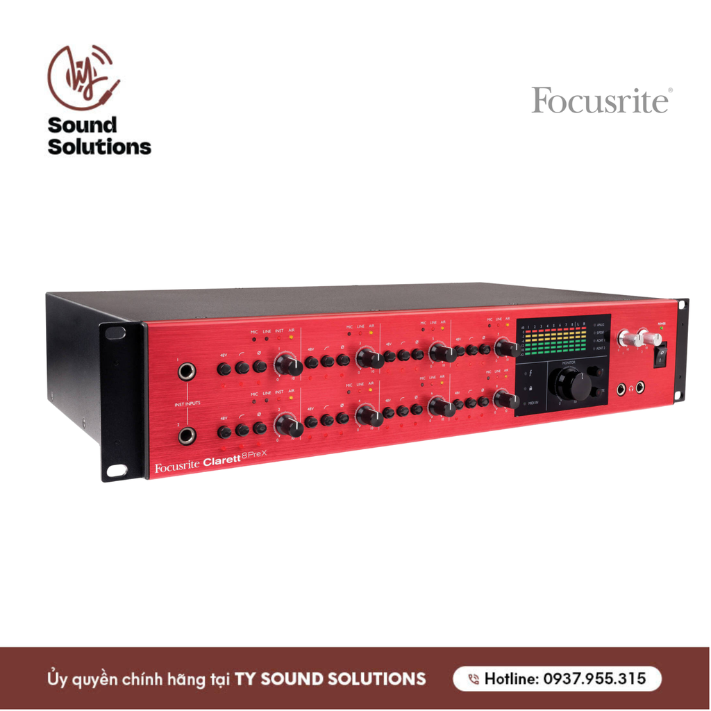 SOUNDCARDS CHÍNH HÃNG - FOCUSRITE CLAREETT 8PREX