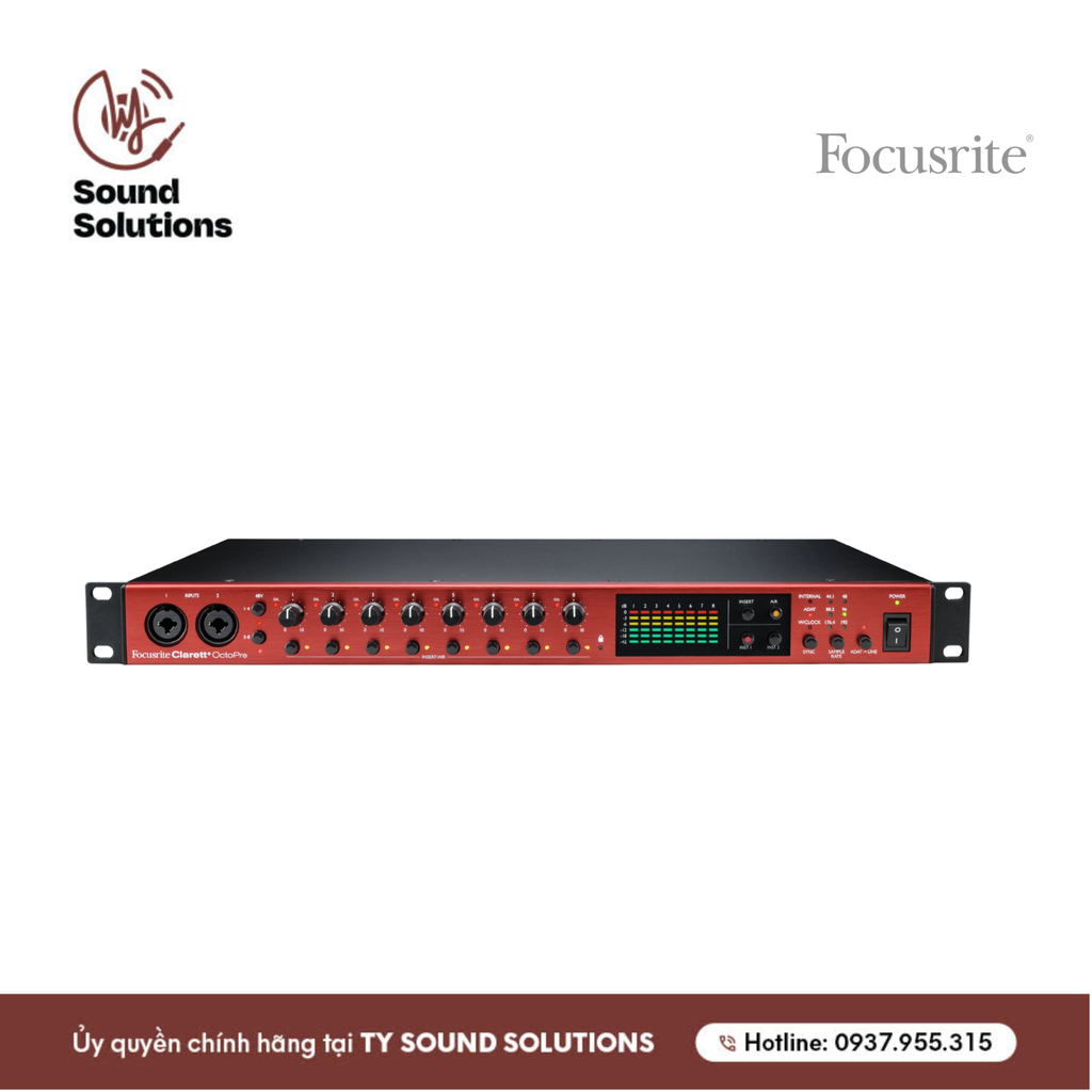 PREAMP CHÍNH HÃNG - FOCUSRITE CLARETT OCTOPRE 8 ADAT