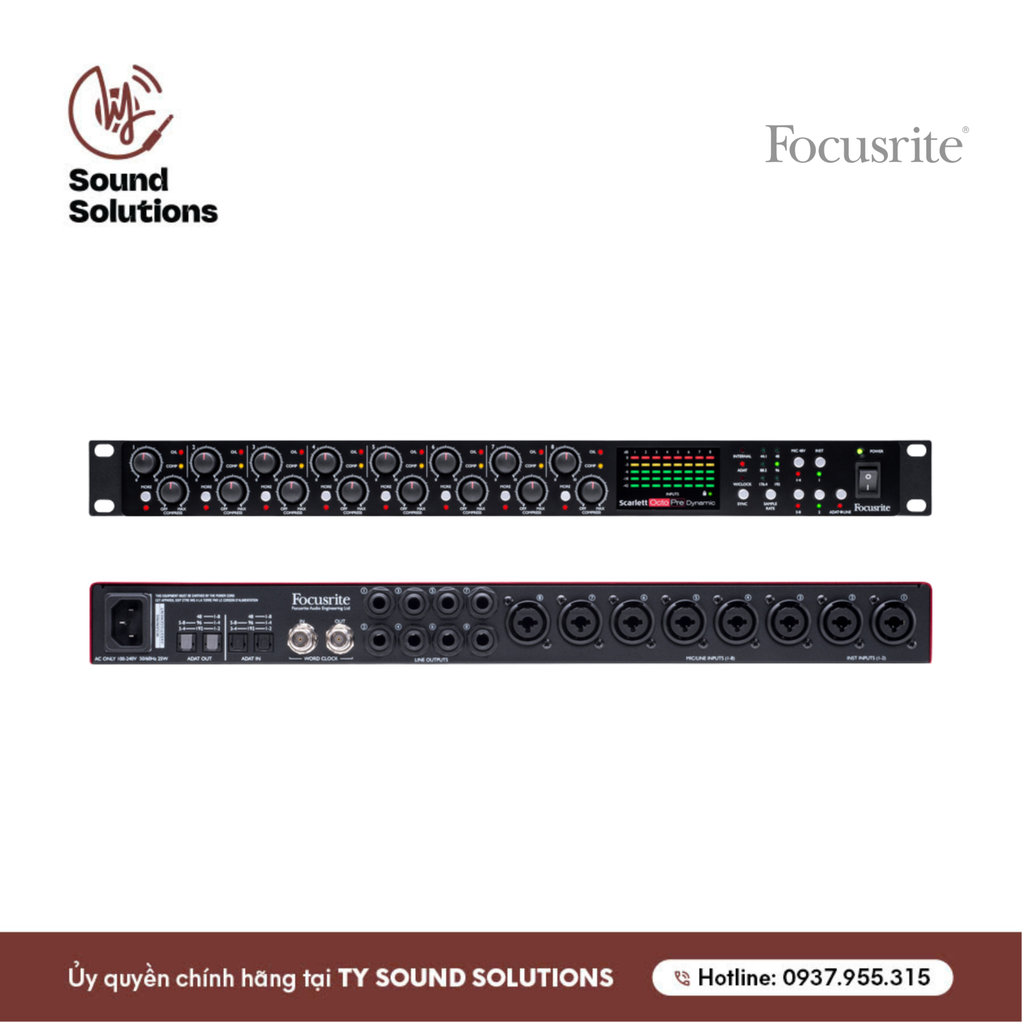 PREAMP CHÍNH HÃNG - FOCUSRITE SCARLETT OCTOPRE MIC