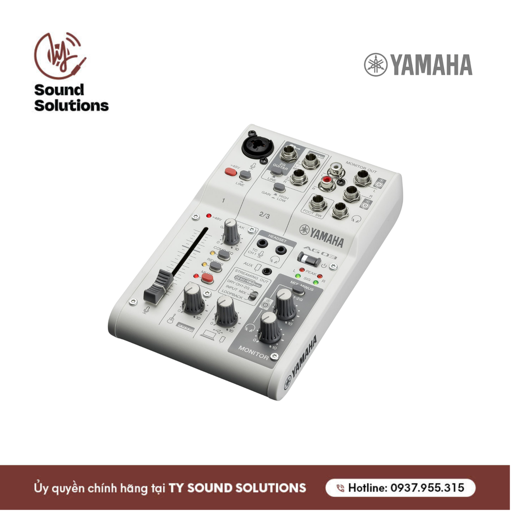 BÀN MIXER LIVETREAM CHÍNH HÃNG - YAMAHA AG03MK2
