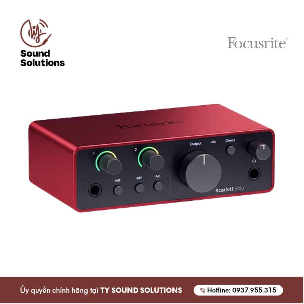 SOUNDCARDS CHÍNH HÃNG - FOCUSRITE SCARLETT SOLO GEN 4