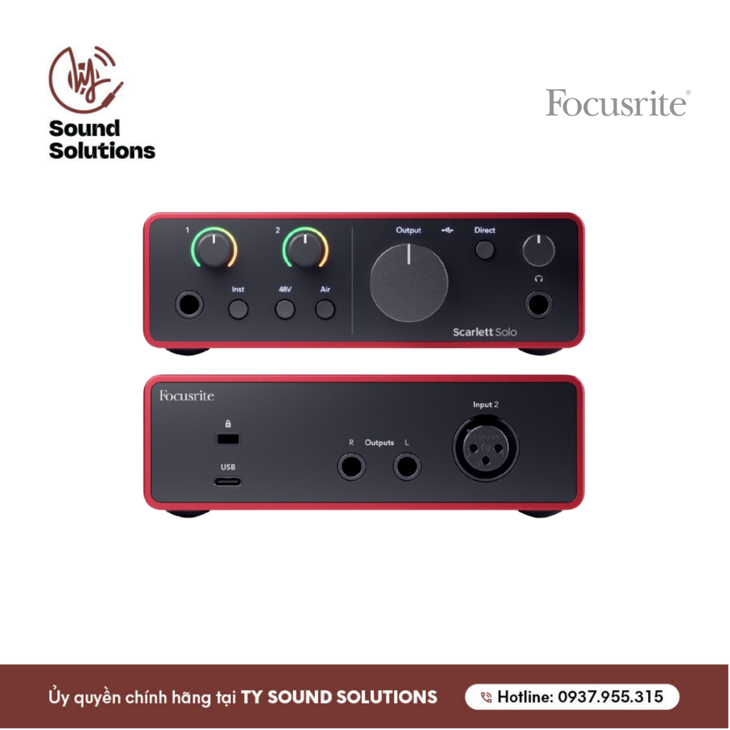 SOUNDCARDS CHÍNH HÃNG - FOCUSRITE SCARLETT SOLO GEN 4
