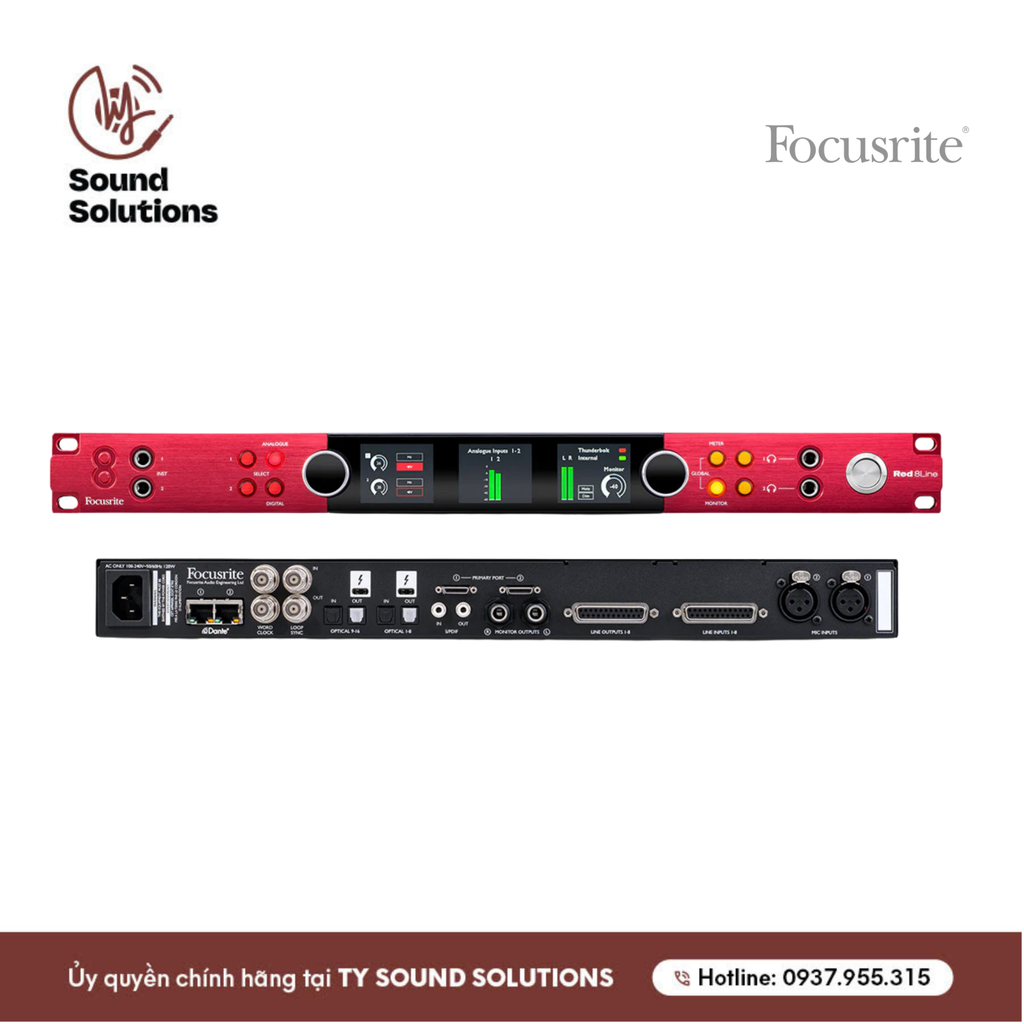 SOUNDCARDS CHÍNH HÃNG - FOCUSRITE RED 8 LINE