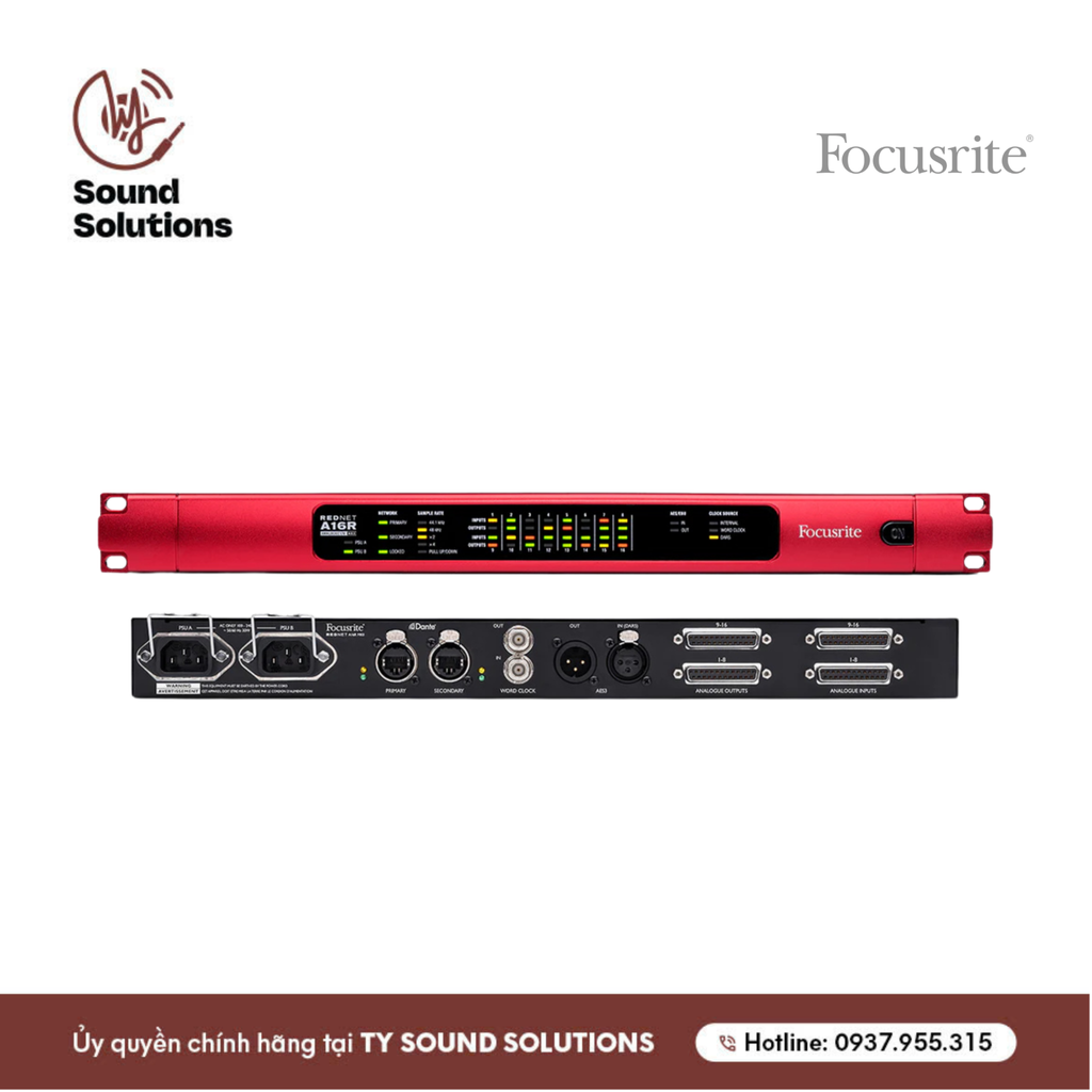 SOUNDCARDS CHÍNH HÃNG - FOCUSRITE PRO REDNET A16R MKII 16X16 DANTE