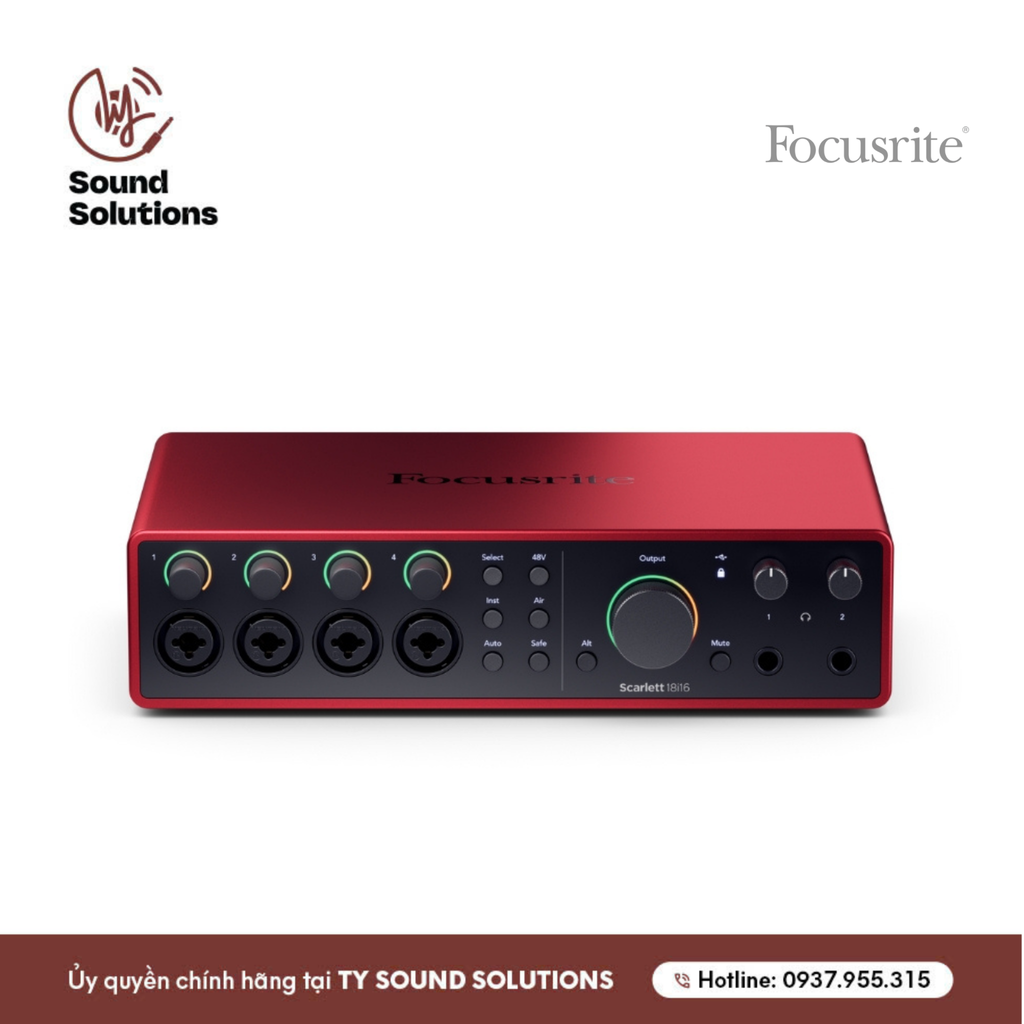 SOUNDCARDS CHÍNH HÃNG - FOCUSRITE SCARLETT 16i16 GEN 4 USB 2.0