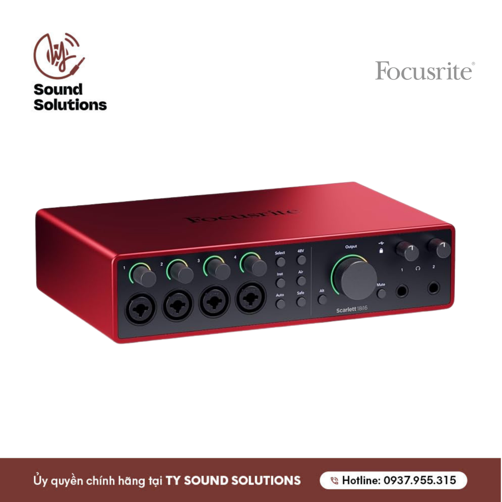 SOUNDCARDS CHÍNH HÃNG - FOCUSRITE SCARLETT 16i16 GEN 4 USB 2.0