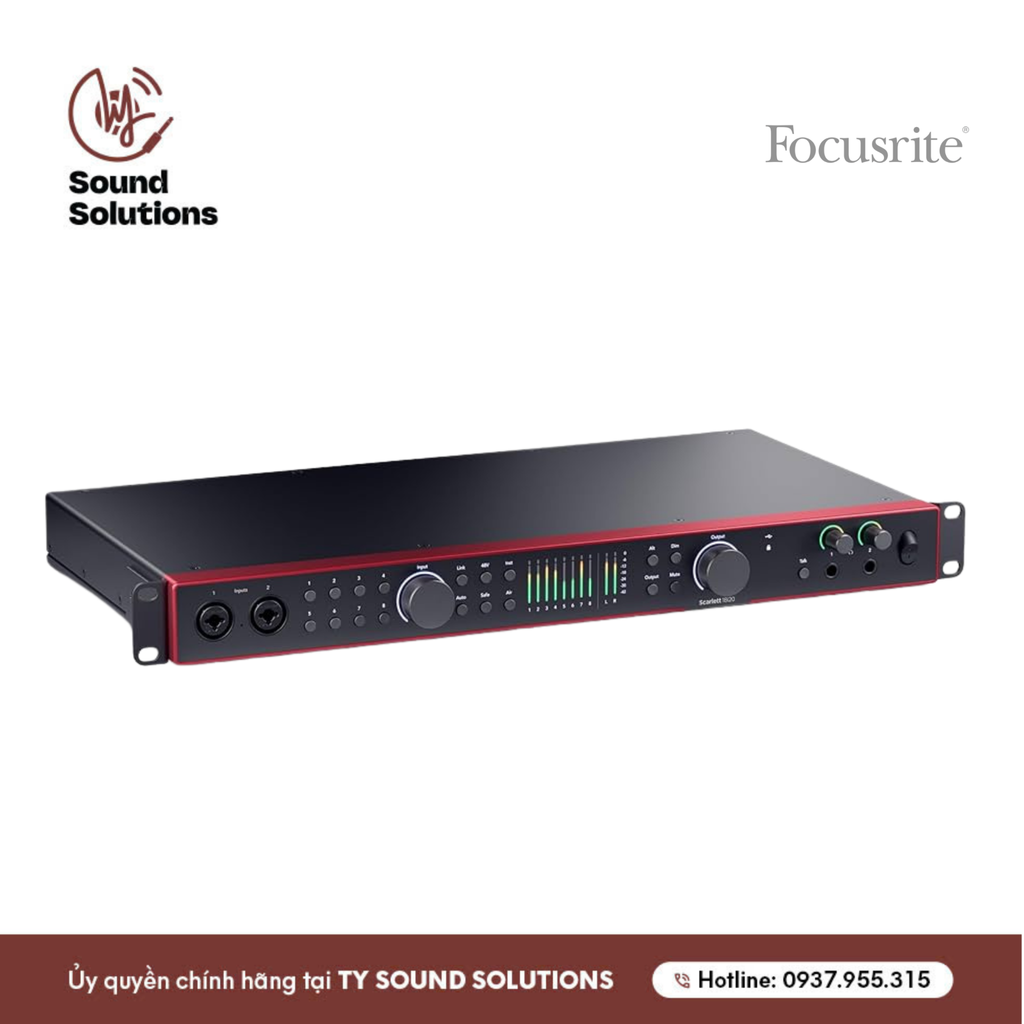 SOUNDCARDS CHÍNH HÃNG - FOCUSRITE SCARLETT 18i20 4rd GEN USB