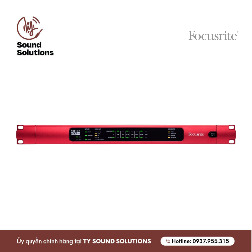 SOUNDCARDS CHÍNH HÃNG - FOCUSRITE PRO REDNET HD32 REDUNDANT ETHERNET NETWORKING