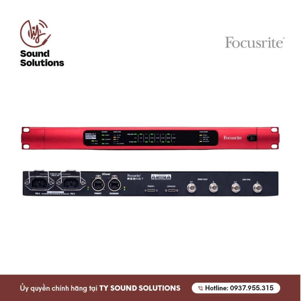 SOUNDCARDS CHÍNH HÃNG - FOCUSRITE PRO REDNET HD32 REDUNDANT ETHERNET NETWORKING