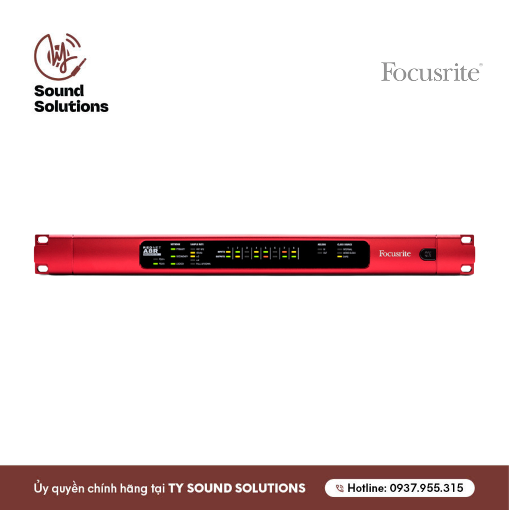 SOUNDCARDS CHÍNH HÃNG - FOCUSRITE REDNET A8R DANTE