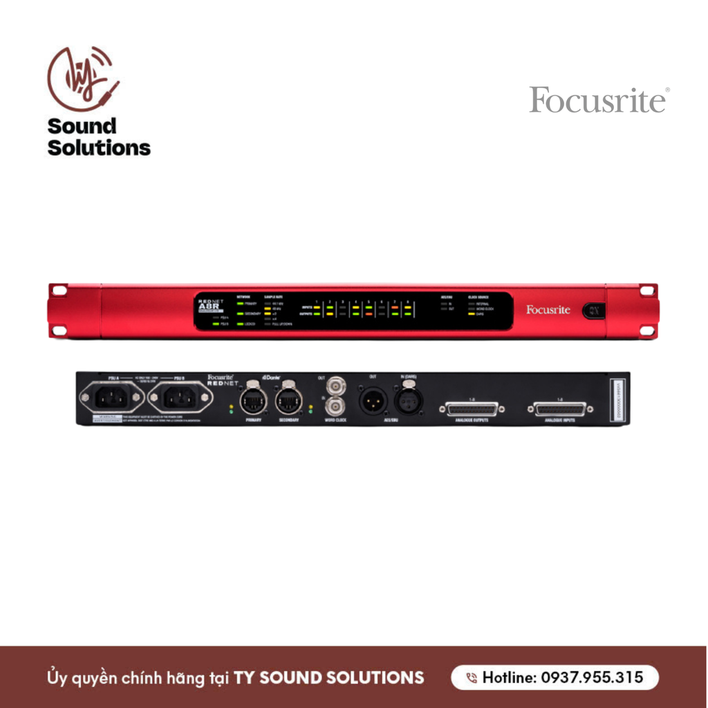 SOUNDCARDS CHÍNH HÃNG - FOCUSRITE REDNET A8R DANTE