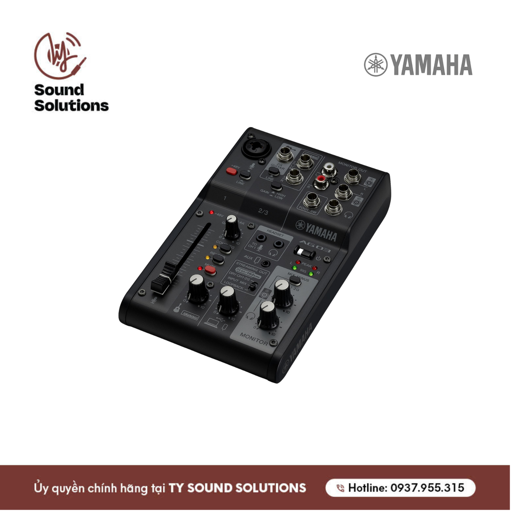 BÀN MIXER LIVETREAM CHÍNH HÃNG - YAMAHA AG03MK2