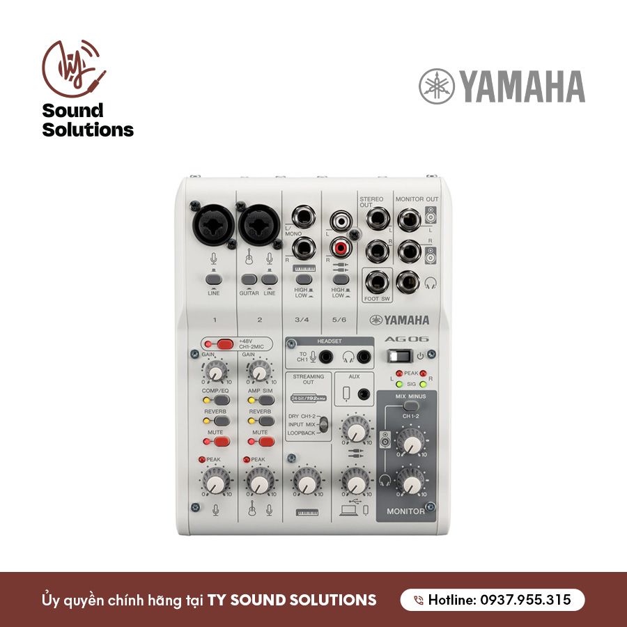 BÀN MIXER LIVESTREAM CHÍNH HÃNG - YAMAHA AG06MK2