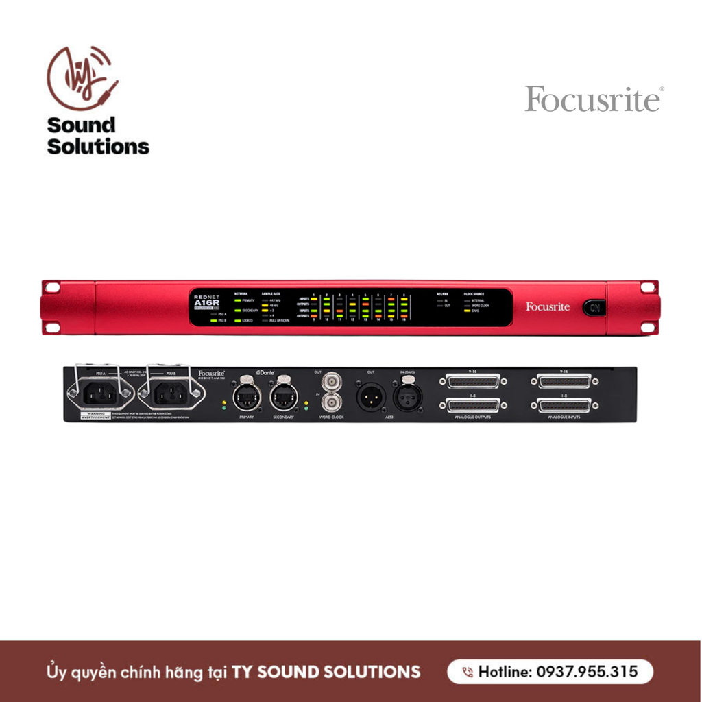 SOUNDCARDS CHÍNH HÃNG - FOCUSRITE PRO REDNET A16R