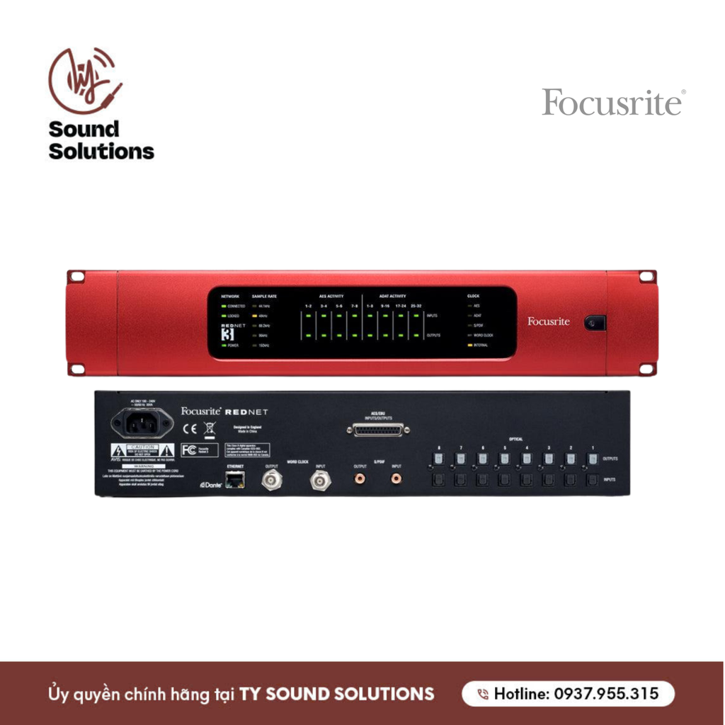SOUNDCARDS CHÍNH HÃNG - FOCUSRITE REDNET 3 DANTE