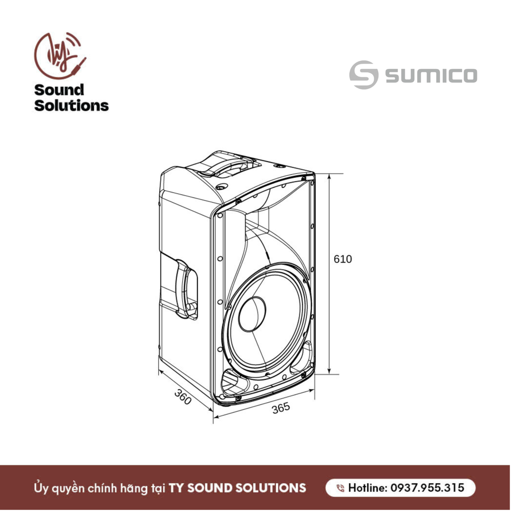 LOA ACTIVE CHÍNH HÃNG - SUMICO EUROTECH 612