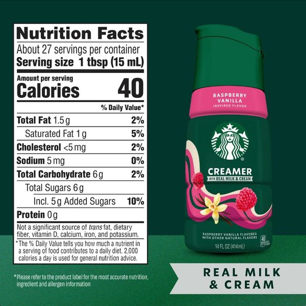 [Size mới] KEM SỮA LỎNG Starbucks Raspberry Vanilla Flavored Coffee Cr ...