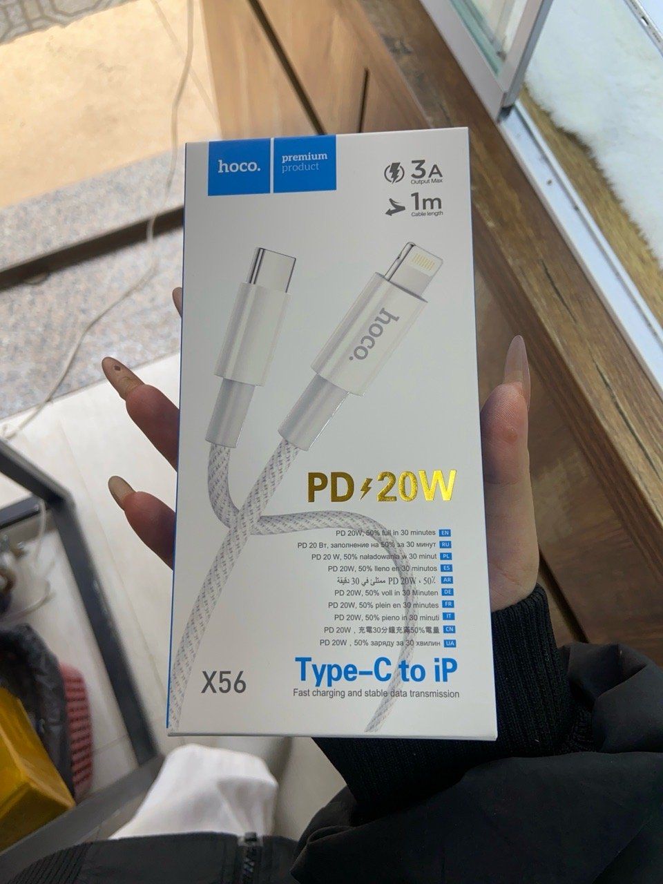  Dây sạc ip - C (hoco) 