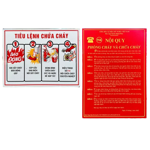  Bảng nội quy & tiêu lệnh PCCC 