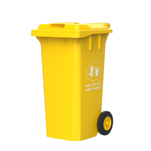  Thùng rác vàng 120 lít 