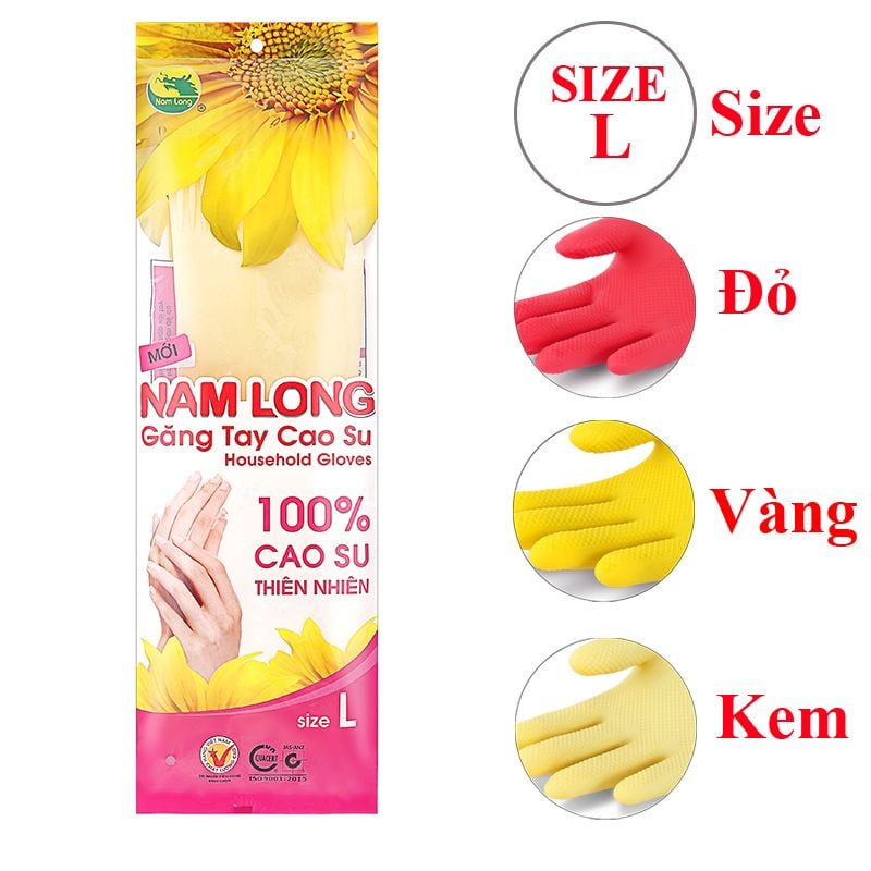  Găng tay cao su - size L 