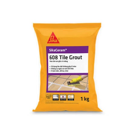  SikaCeram 608 Tile Grout - Keo Chà Ron Gạch Chống Thấm & Chống Nứt 