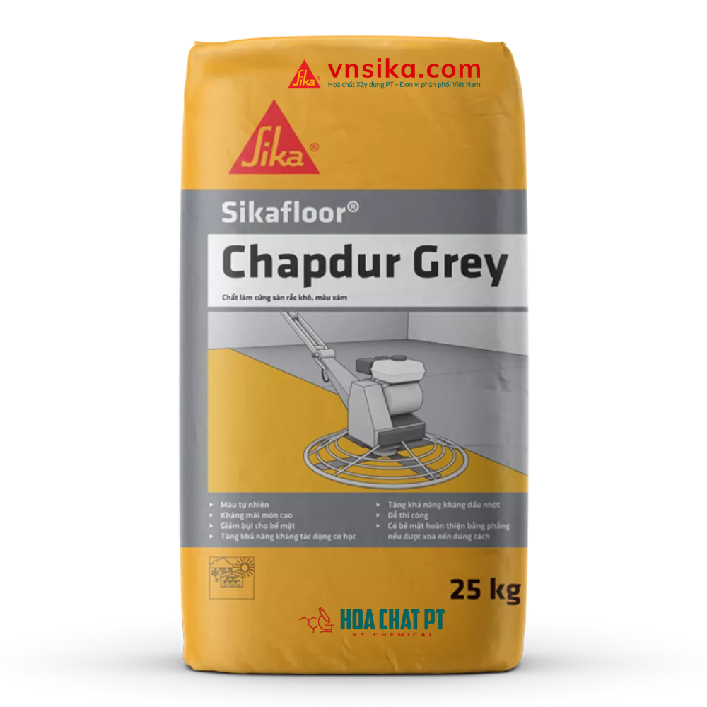  Sikafloor Chapdur Grey - Bột Tăng Cứng Sàn Bê Tông Màu Xám 