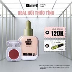 [DEAL ĐỘC QUYỀN] Combo Glamrr Q Kem Nền Serum Căng Bóng SkinTint 30ml + Má Hồng Kem Đa Năng Lip Cheek Pot 1.8g