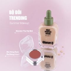 [DEAL ĐỘC QUYỀN] Combo Glamrr Q Kem Nền Serum Căng Bóng SkinTint 30ml + Má Hồng Kem Đa Năng Lip Cheek Pot 1.8g