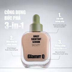 [DEAL ĐỘC QUYỀN] Combo Glamrr Q Kem Nền Serum Căng Bóng SkinTint 30ml + Má Hồng Kem Đa Năng Lip Cheek Pot 1.8g