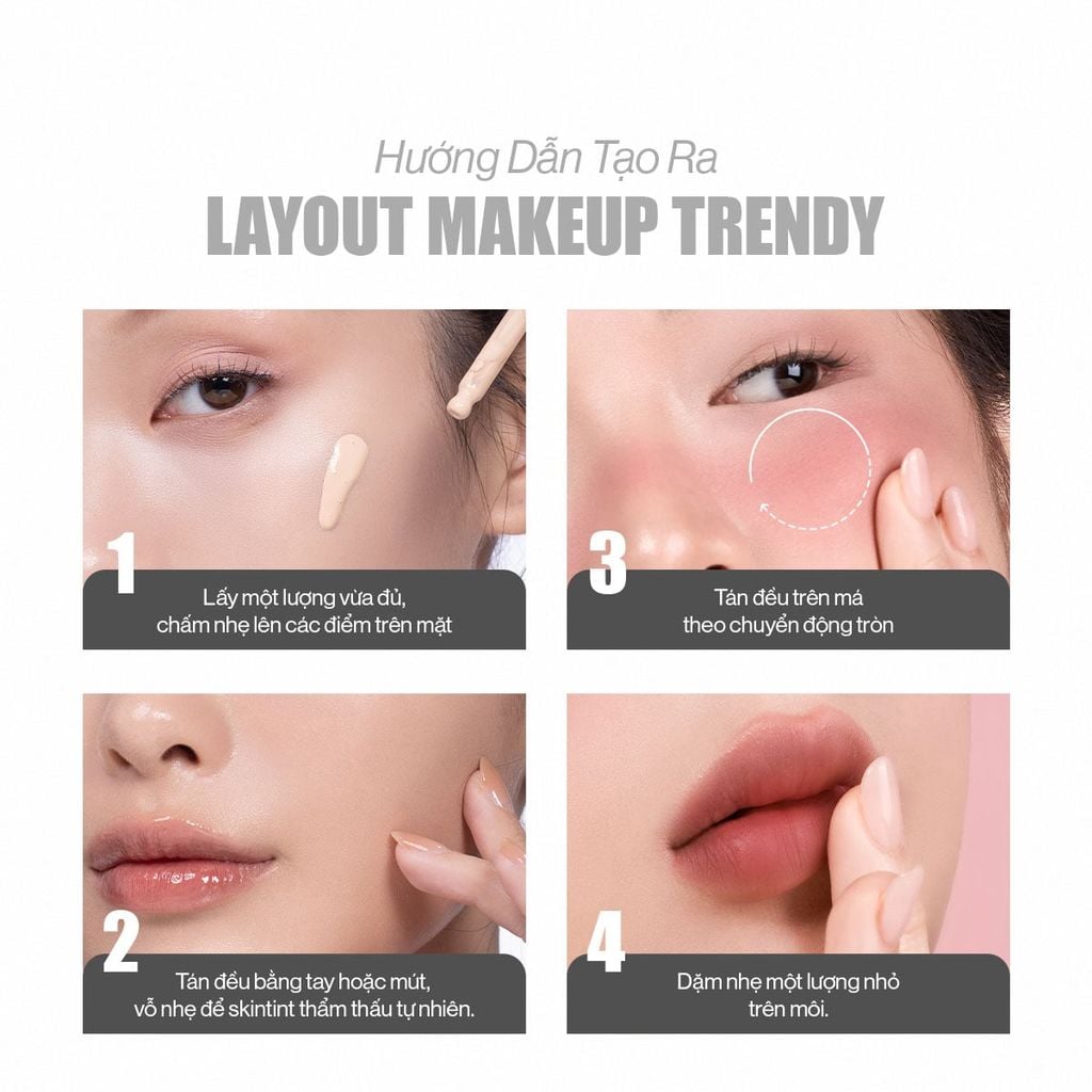 [DEAL ĐỘC QUYỀN] Combo Glamrr Q Kem Nền Serum Căng Bóng SkinTint 30ml + Má Hồng Kem Đa Năng Lip Cheek Pot 1.8g