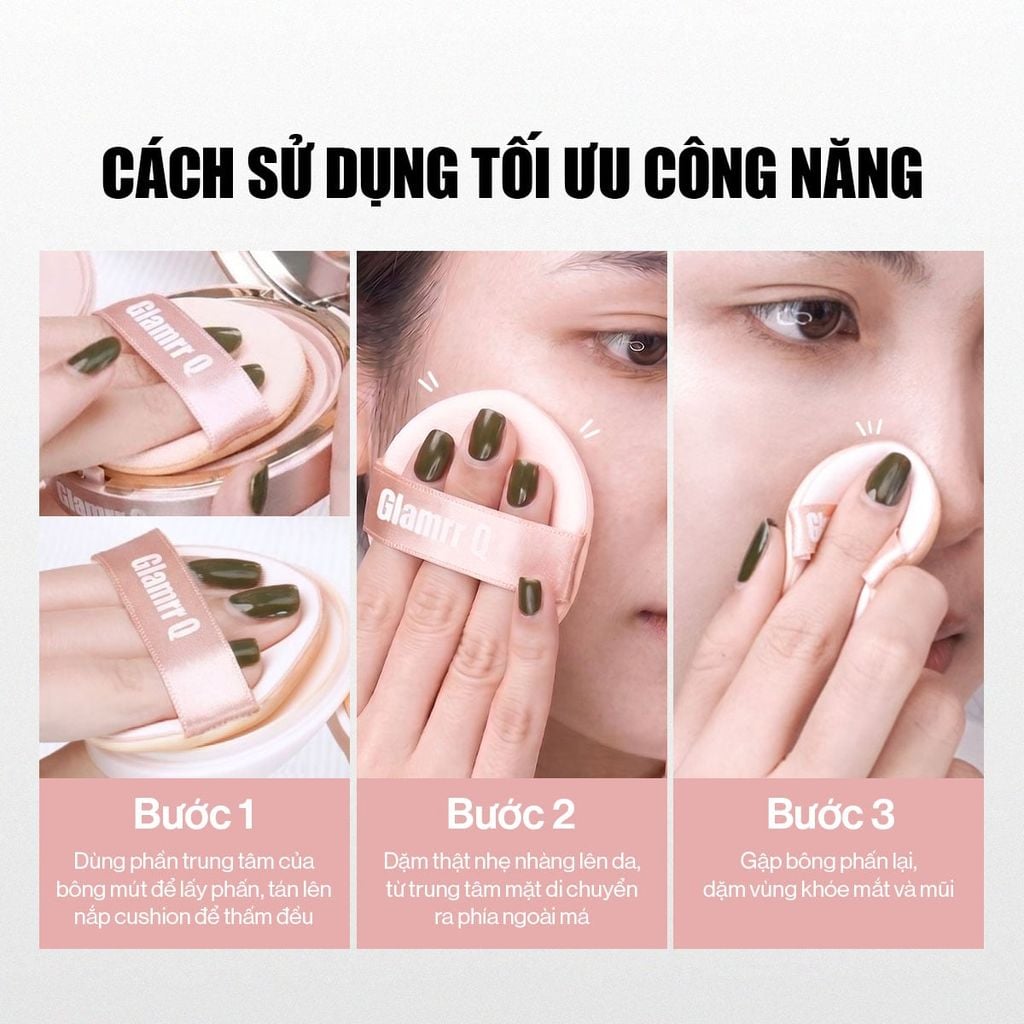 [New Version] Phấn Nước Glamrr Q Long Wear DD Cushion SPF50+/PA+++ (1 lõi x 12g)