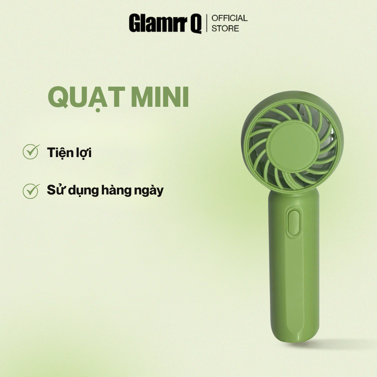 (Quà Tặng) Quạt Cầm Tay GLAMRR Q (HAND-HELD MINI FAN)