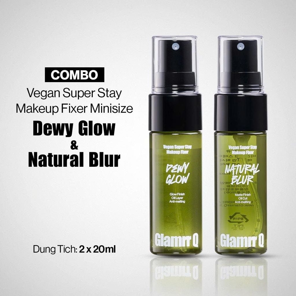 Xịt Khóa Nền Glamrr Q Vegan Super Stay Makeup Fixer