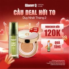 Combo Glamrr Q Cushion & Xịt Khóa Nền Cố Định Glamrr Q Vegan Super Stay Makeup Fixer