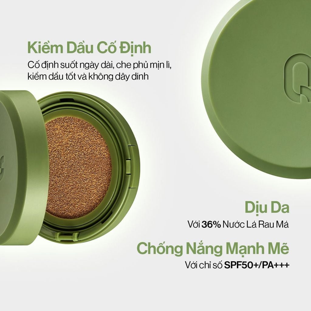 Phấn Nước Che Phủ Glamrr Q Vegan Super Cover Cushion SPF50+/PA+++ (1 lõi x 15g)