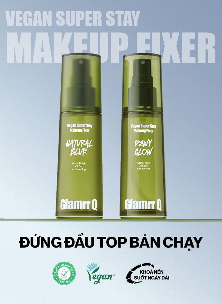Xịt Khóa Nền Glamrr Q Vegan Super Stay Makeup Fixer