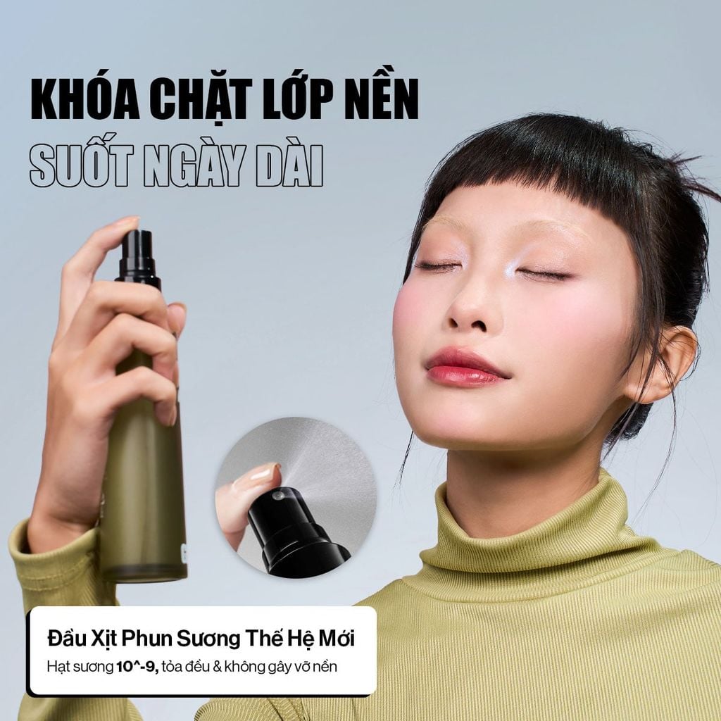 Xịt Khóa Nền Glamrr Q Vegan Super Stay Makeup Fixer