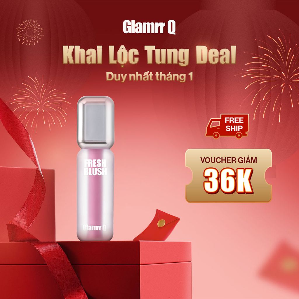 Má Hồng Kem Căng Bóng Glamrr Q Glow Lasting Fresh Blush (3.8g)