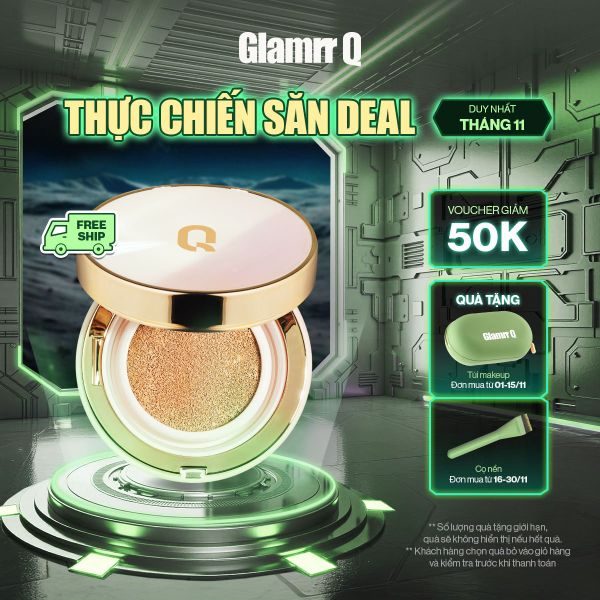 Phấn Nước Glamrr Q Long Wear DD Cushion SPF50 /PA (1 lõi x 13g)