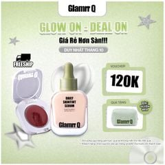 Combo Glamrr Q Kem Nền Serum Căng Bóng SkinTint 30ml + Má Hồng Kem Đa Năng Lip Cheek Pot 1.8g