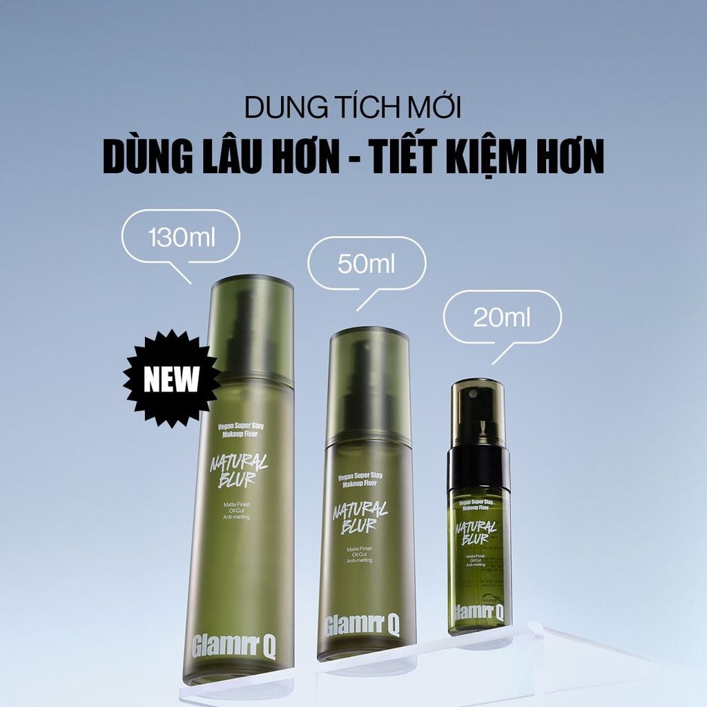 Xịt Khóa Nền Glamrr Q Vegan Super Stay Makeup Fixer