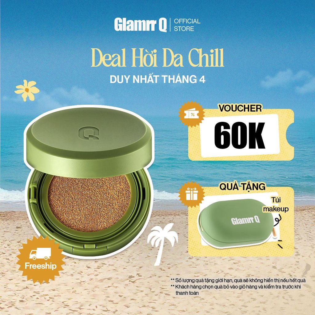 Phấn Nước Che Phủ Glamrr Q Vegan Super Cover Cushion SPF50+/PA+++ (1 lõi x 15g)