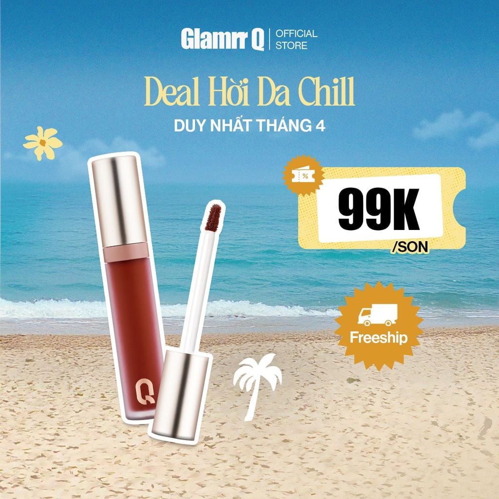 Son Kem Lì Glamrr Q Long Wear Lip Cream Full Size (5g)