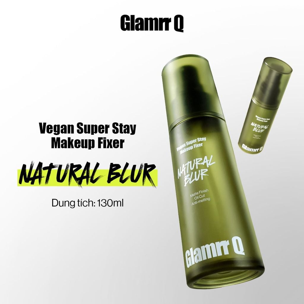 Xịt Khóa Nền Glamrr Q Vegan Super Stay Makeup Fixer
