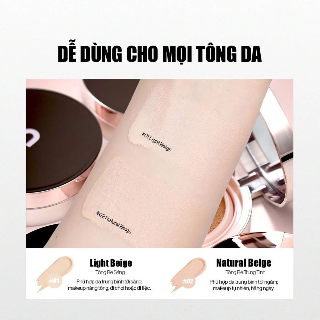 Lõi Refill Phấn Nước Glamrr Q Long Wear DD Cushion SPF50+/PA+++ (1 lõi x 12g)