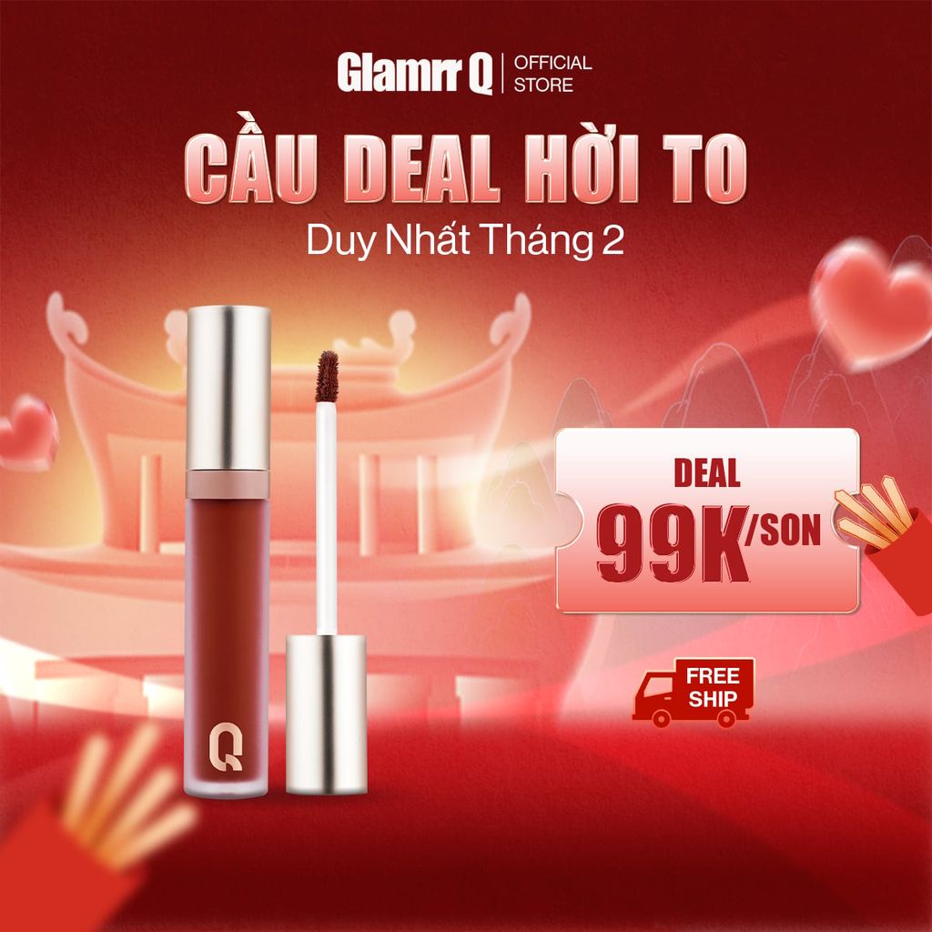 Son Kem Lì Glamrr Q Long Wear Lip Cream Full Size (5g)