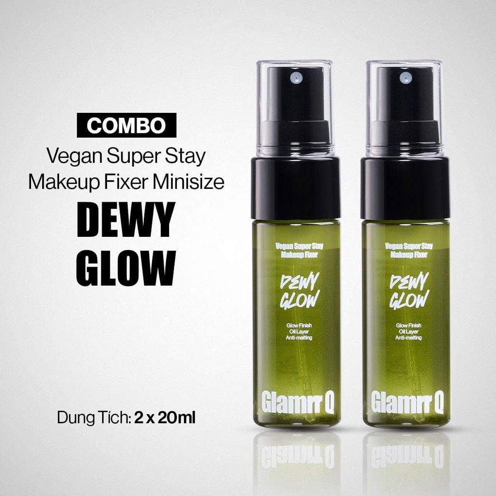 Xịt Khóa Nền Glamrr Q Vegan Super Stay Makeup Fixer