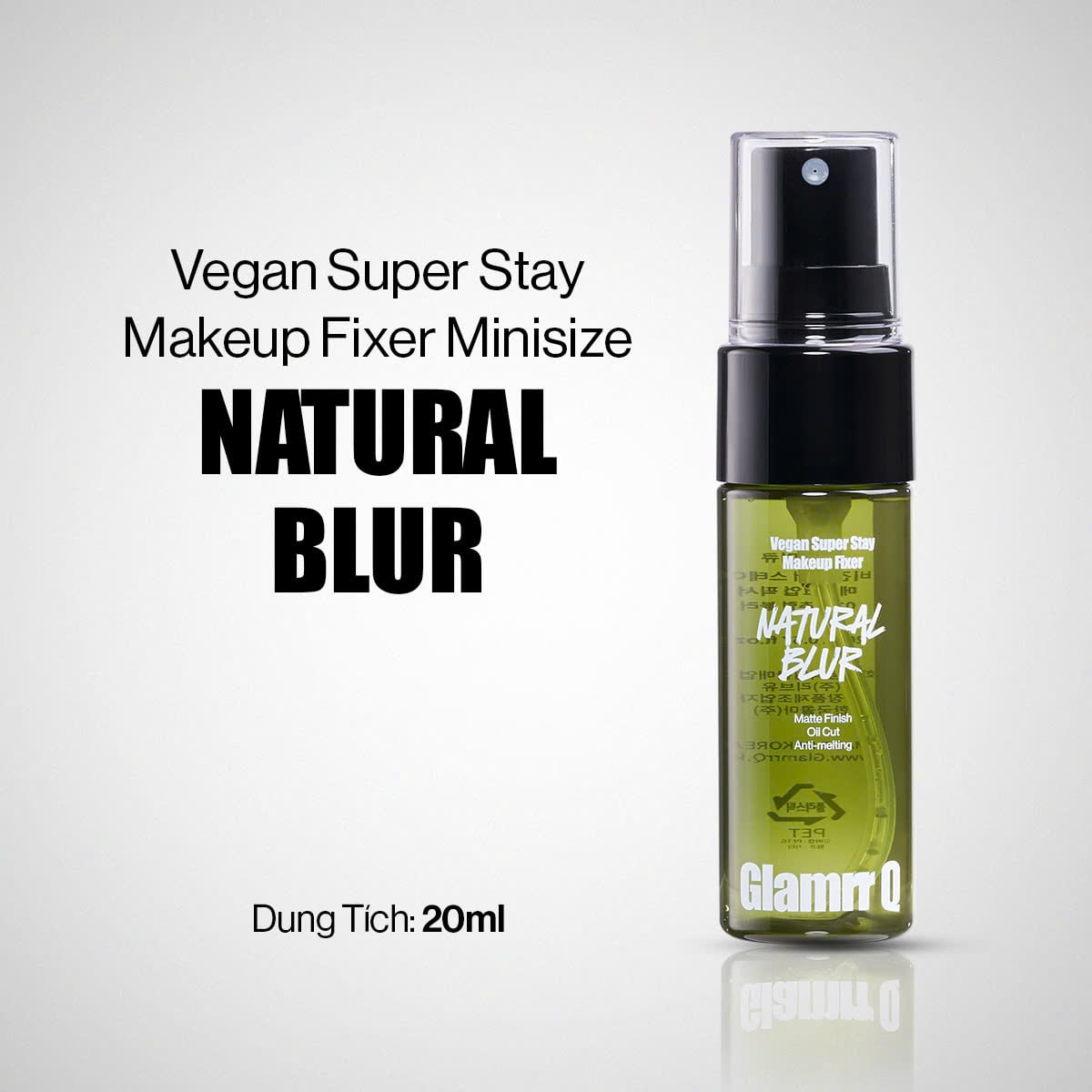 (Quà Tặng) Xịt khóa nền Glamrr Q 20ml - #01 NATURAL BLUR